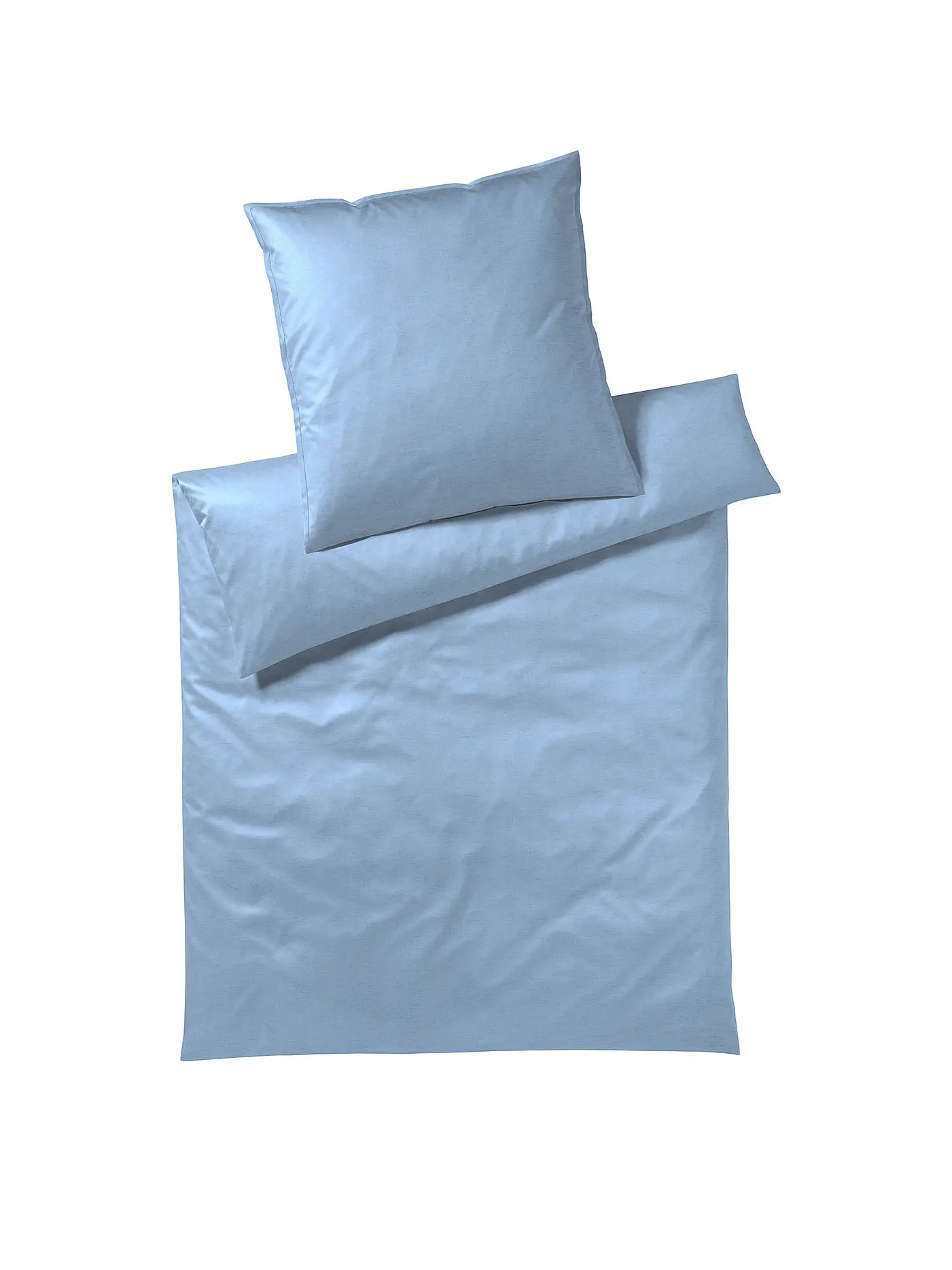 COVERED | Perkal Bettwäsche Solid 70x90cm / 140x200cm Mint | hellblau